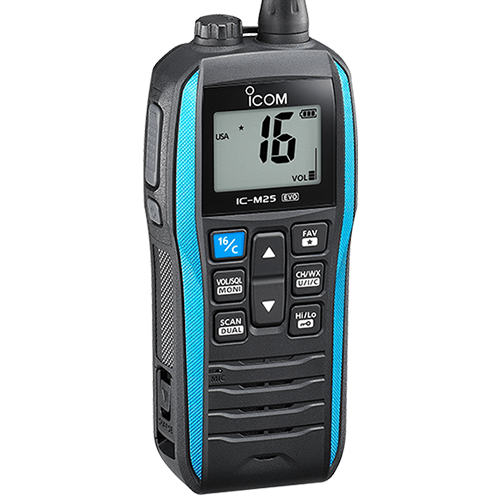 Caractéristiques techniques de la  VHF Portable Icom IC-M25EURO EVO Bleu marine
